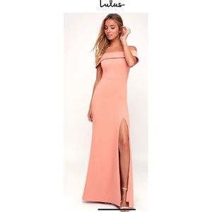 Lulus Mauve Off The Shoulder Bridesmaids Dress